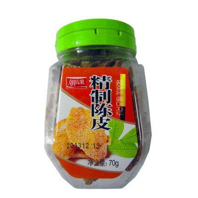 70g朝霞果精制陳皮（瓶裝） 清甜果脯，美味相伴